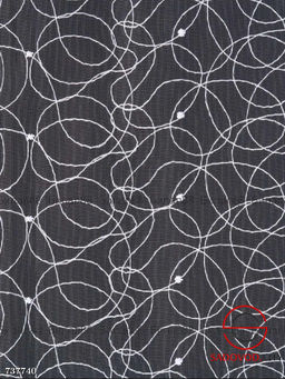 Тюль на шторной ленте с рисунком