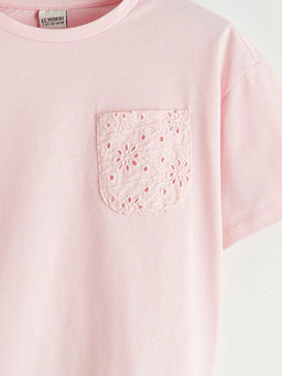 Bisiklet Yaka Fisto Cepli K?z ?ocuk Ti??rt