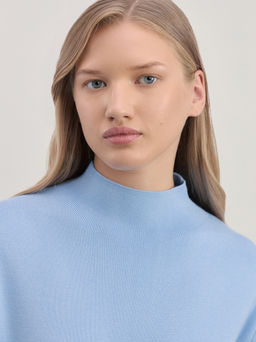 Джемпер с воротником-стойкой из вискозы / Zarina  фото 6