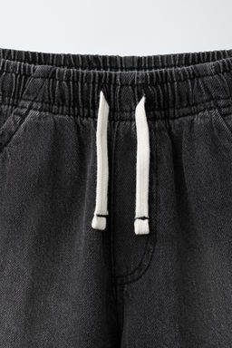 BERMUDA DENIM LOOSE / Negro - Zara фото 3