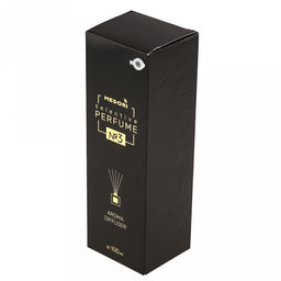 Ароматический диффузор 100мл "Блэк Афгано" 6х7х21,5см, настольный, стекло, палочки из микрофибры, парфюм, с пробником аромата, в коробке, "Medori" (Россия)