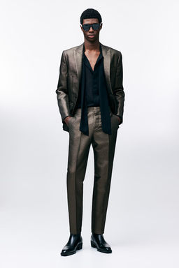 Pantalon de traje brillante Slim Fit - H&m фото 2