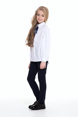 Белая школьная блуза Mooriposh, модель 0679  фото 4