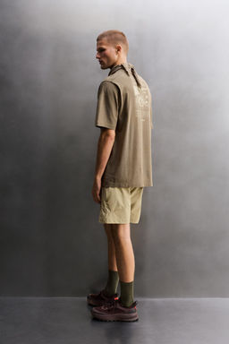 CAMISETA REGULAR FIT GR?FICO ESTAMPADO / Marr?n / Topo