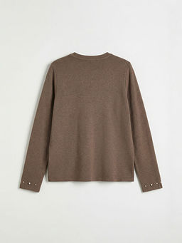 Bisiklet Yaka ?nci Detayl? Bluz