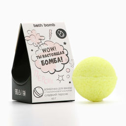 Бомбочка для ванны «WOW ты настоящая бомба», 40 г, аромат персика, BEAUTY FOX
