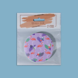 Зеркало складное «Flamingo Love», d=7.5 см, рисунок МИКС