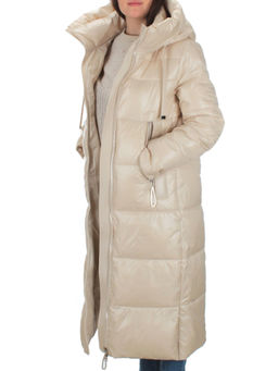 22-116 LT. BEIGE Пальто зимнее женское (200 гр. тинсулейт) - Фабричный китай фото 9