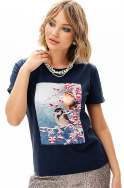 Футболка с шелковой вставкой - Sahar art lab фото 6