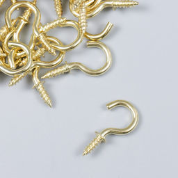 Цена за 50 шт. Винт-крючок для крепления картин, фоторамок 1,1х2,5 см