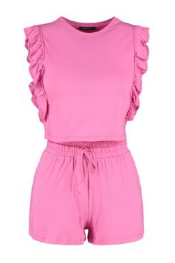 Trendyolmilla Pembe %100 Pamuklu F?rf?rl? Sortlu Orme Pijama Tak?m? THMSS23PT00175  фото 7