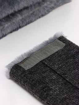 Домик для кошек с когтеточкой, квадратный, этажи 33 х 40 х 103 см, ковролин , серая