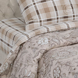 Постельное белье Ода (поплин DE LUXE) 2 сп. с Евро/Пододеяльник: 1 шт. - 215*175; Простыня: 1 шт. - 215*240; Наволочка: 2 шт. - 70*70; DE LUXE - Артпостель фото 4