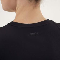 Футболка со вставками женская Resport, бифлекс, размер 44 (S), чёрная