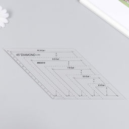 Линейка для пэчворка, пластик, 45° «Ромб»
