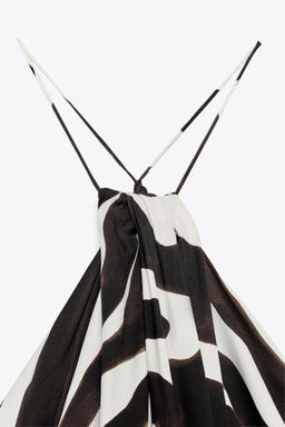 ZW COLLECTION ANIMAL PRINT HALTER DRESS - Zara фото 10