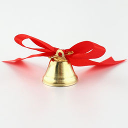 Цена за 5 шт. Колокольчик на булавке с бантом, красный, d = 2,6 см - Simaland фото 2