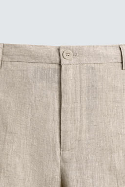 100% LINEN REGULAR FIT TROUSERS - Zara фото 17