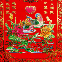 Панно 20х40 см "Уточки" (любовь) S-013