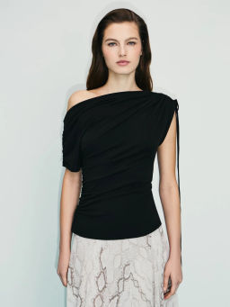 Асимметричная футболка из модала / Zarina