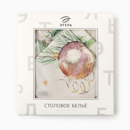 Набор новогодний Spruce mood: скатерть 150?180 см +/-3 см с ВГМО, салфетка 40?40 см-8 шт., 100% хлопок