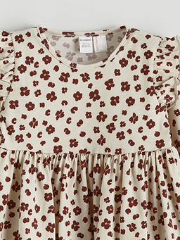 ?i?ekli K?z ?ocuk Elbise