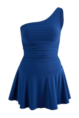 Koyu Lacivert Tek Omuz Kapl? Sort Etek Basic Mayo TBESS25MA00061