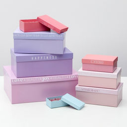 Набор коробок подарочных 15 в 1 Нежность, 12 х 6.8 х 4 см - 46.6 х 30.2 х 17.5 см - Дарите счастье фото 3