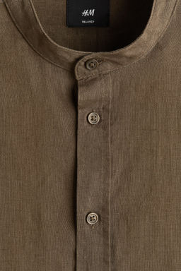 Camisa en mezcla de lino Relaxed Fit - H&m фото 6