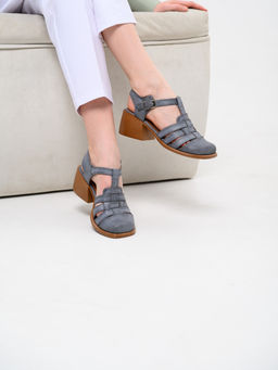 Босоножки 5035.23663bе.Вакса серая +коричневый