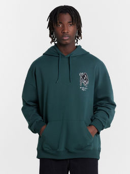 Худи мужское зеленое с принтом Беловежская пуща т.зеленый +печать 121927 - Mark formelle фото 3