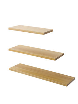Набор настенных полок, светлое дерево (30,40,50 см)