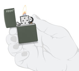 Зажигалка ZIPPO Логотип с зеленым матовым покрытием | Logo Green Matte 221ZL  фото 5