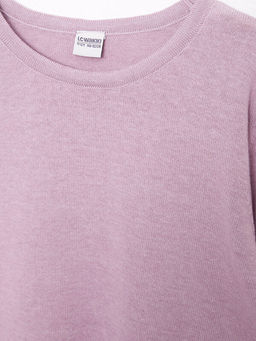 Bisiklet Yaka Basic Uzun Kollu K?z ?ocuk Triko Kazak - Waikiki фото 3