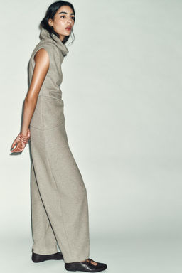 WRAPOVER TROUSERS WITH BUTTON