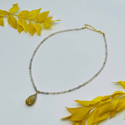 Колье из Рутилового кварца и Лабрадора 40 см +