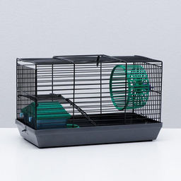 Клетка-мини для грызунов Пижон №2, укомплектованная, 27 х 15 х 16 см, серая