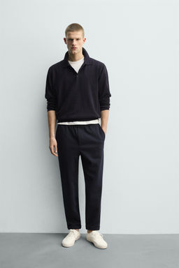 COMFORT NON-IRON JOGGER WAIST TROUSERS - Zara фото 25