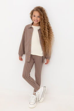 Crockid _ КР 4074/беж,гусиная лапка к509 бриджи для дев  фото 5