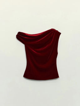 Асимметричный топ из бархата / Zarina