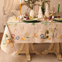 Набор новогодний Spruce mood: скатерть 150?180 см +/-3 см с ВГМО, салфетка 40?40 см-8 шт., 100% хлопок