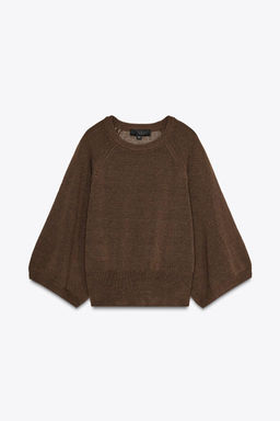 KNIT SWEATER WITH LOOSE-FIT SLEEVES - Zara фото 3