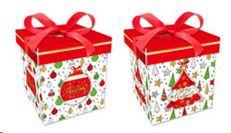 Цена за 12 шт. Коробка подарочная 15x15x15 см складная / 127-S /уп 12/840/Новый год - Галеонтрейд фото 4