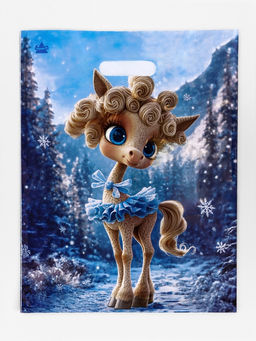 Цена за 50 шт. Пакет подарочный новогодний «Лола», полиэтиленовый с вырубной ручкой, 40×31 см, 60 мкм