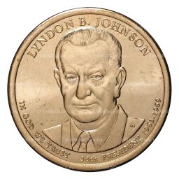 1 доллар 2015 года D Линдон Джонсон 36-й президент США