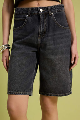 Mavi Yuksek Bel Denim Bermuda TWOSS26SR00106 - Trendyolmilla фото 11