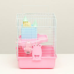 Клетка для грызунов Пижон с замком, 31 х 24 х 27 см, розовая  фото 2