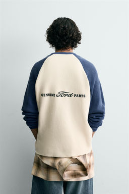 FORD  COLOUR BLOCK WAFFLE-KNIT T-SHIRT - Zara фото 3