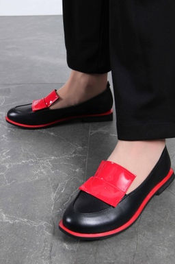 Лоферы 118.Viсtoriabl. black-red