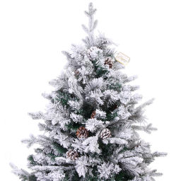 Елка "Заснеженная принцесса" 180 см, ПВХ, леска, резина с белым напылением (838 веток)